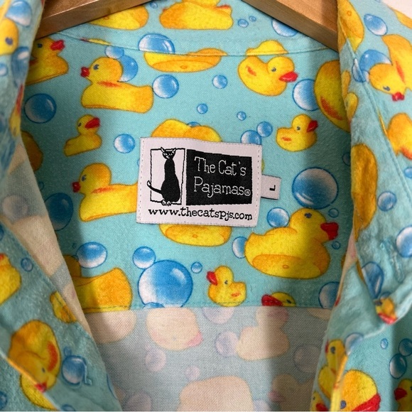 The Cat'S Pajamas Other - The Cats Pajamas Large Flannel Sleep Shirt with Ducky Pattern
